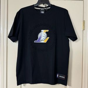 BOSS NBA Men’s Los Angeles Lakers Basketball T-Shirt Relaxed Fit w NBA Lanyard